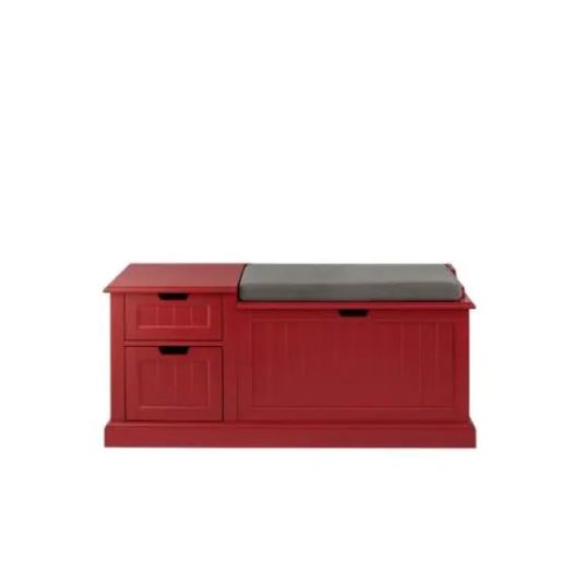 Home Decorators Collection Chili Red entryway bench with concealed storage for $185