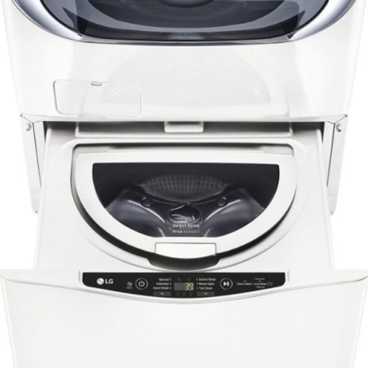 LG 27″ SideKick 1.0 cu. ft. high-efficiency pedestal washer for $498