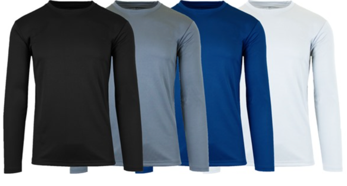 Today only: GBH men’s moisture-wicking long sleeve tee 4-pack from $25