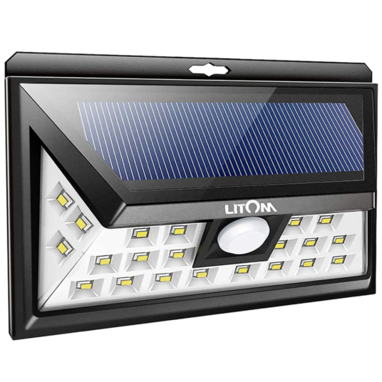 LITOM outdoor 24 LED wireless solar motion sensor light for $11