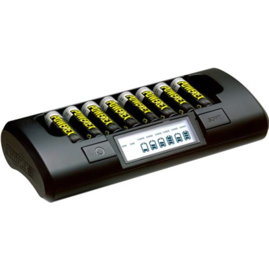 Powerex 8-cell charger with 8 rechargeable AA batteries for $54