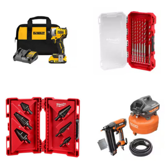 Today only: Power tools, compressors & accessories from $15