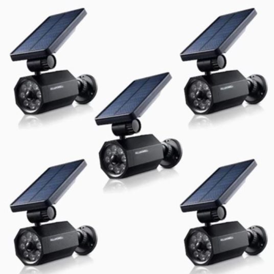 Today only: Bell + Howell 5-pack of solar spotlights for $75