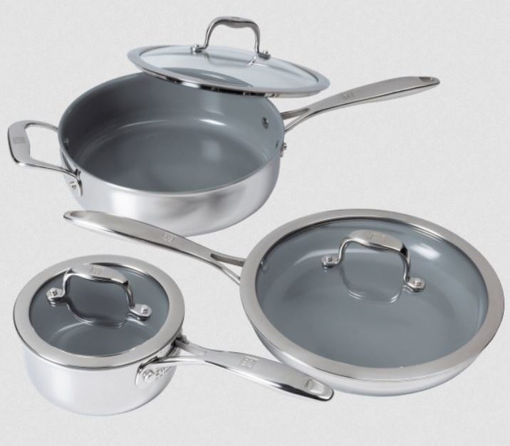 Today only: Zwilling titanium 6-piece CeraForce cookware set for $85 shipped