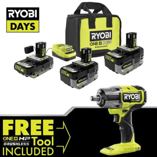 Buy one, get one FREE Ryobi tools at The Home Depot