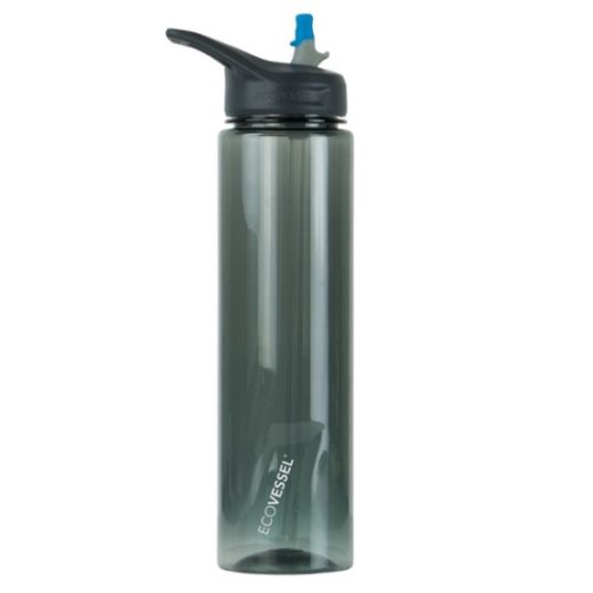 EcoVessel Wave Tritan sports water bottle with flip straw top for $5