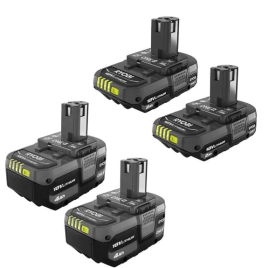 Price drop! Ryobi ONE+ lithium-ion 4-pack battery kit for $99