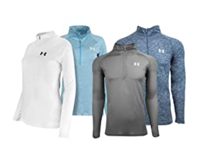 Men and women’s Under Armour 1/2 zip pullovers for $23