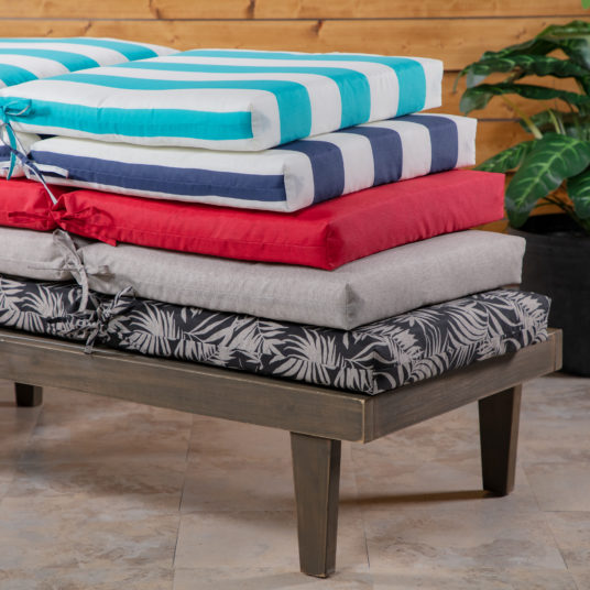 Mainstays solid outdoor dining chair cushion for $15