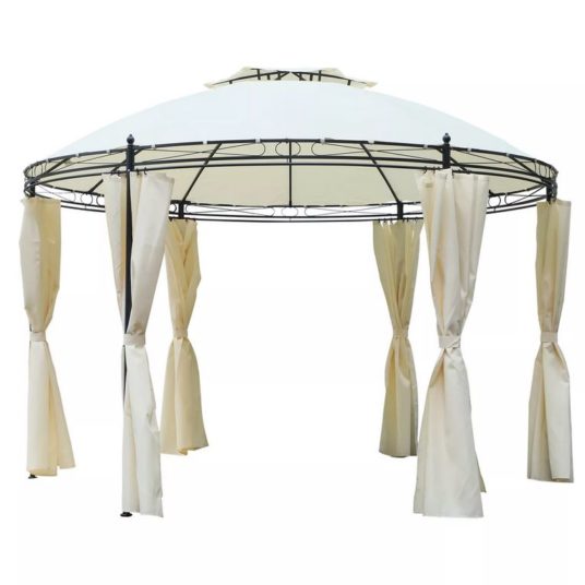 Outsunny 11.5′ 2-tier round roof gazebo canopy for $180