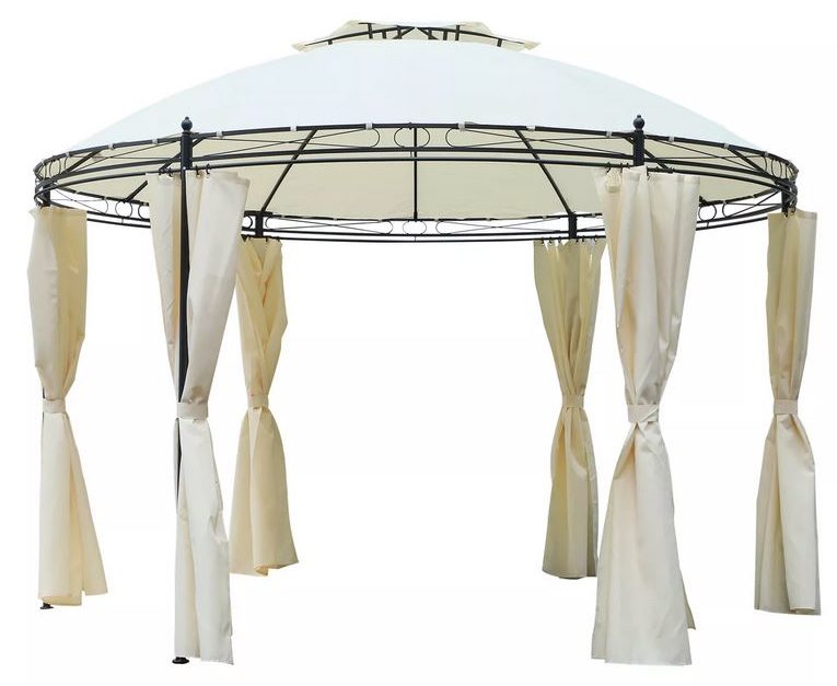 Outsunny 11.5′ 2-tier round roof gazebo canopy for $180
