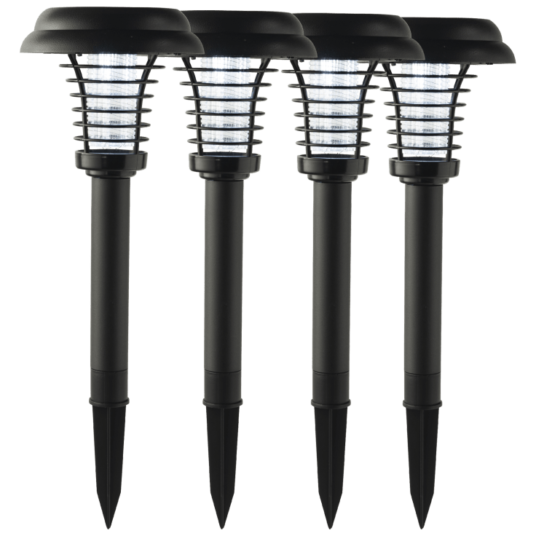 4-pack of Eternal Living solar LED pathway lights with UV bug zapper for $31 shipped