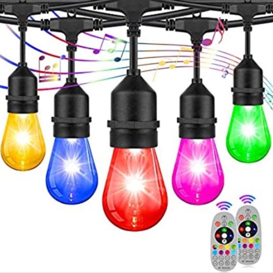 Today only: 2-pack of white or multicolor outdoor string lights from $54