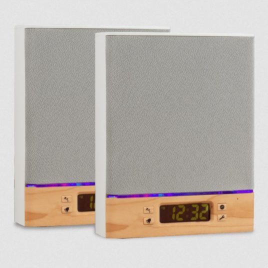 Today only: 2-pack of Art+Sound timewave clock Bluetooth speakers for $26 shipped