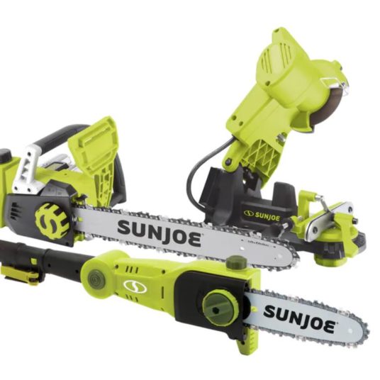 Sun Joe 24-volt iON+ chainsaw bundle for $225