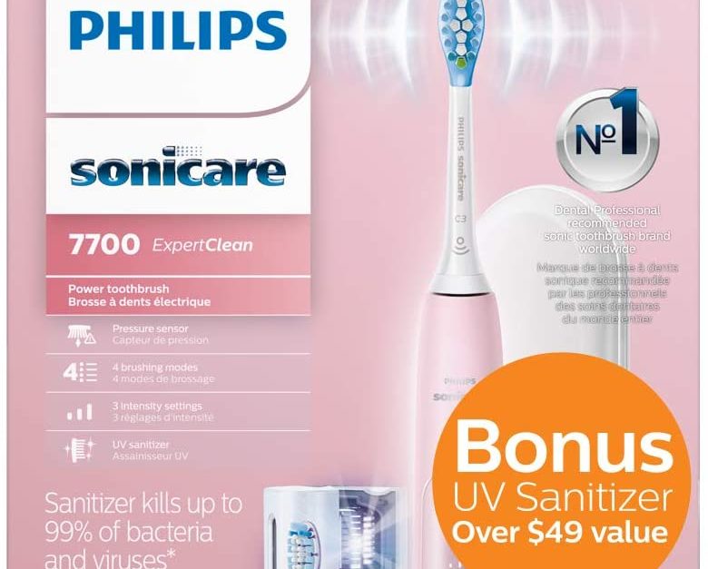 Today only: Philips Sonicare Expertclean 7700 rechargeable electric toothbrush from $100