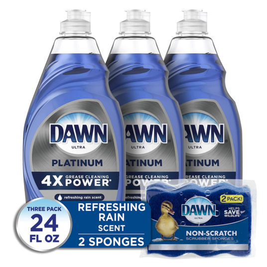 3-pack Dawn dish soap + 2 sponges for $10