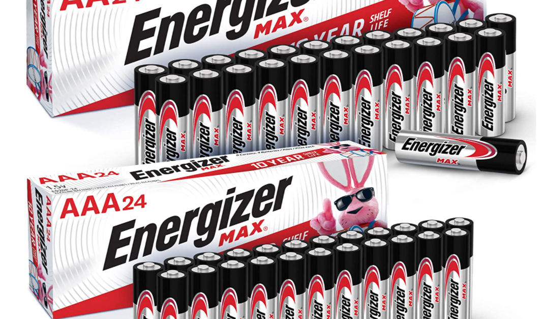 Energizer Max 24-count AA and 24-count AAA batteries for $22
