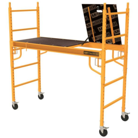 MetalTech Safeclimb steel baker style scaffold rolling platform for $149