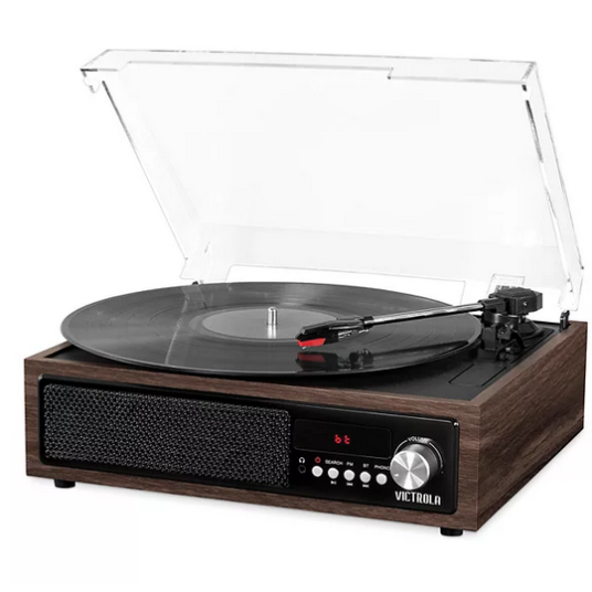 Victorola 3-in-1 Bluetooth record player for $32