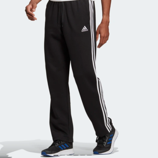 Adidas men’s fleece 3-stripe pants for $18