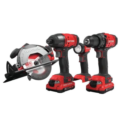 Today only: Craftsman 4-tool 20-volt MAX power tool combo kit with no case for $149