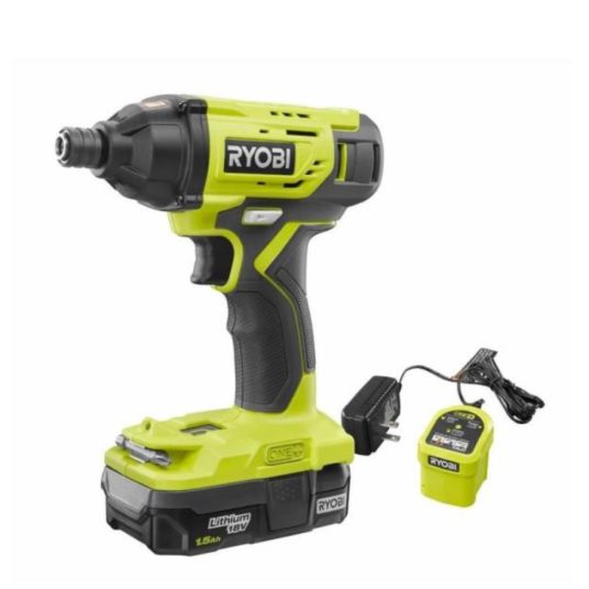 Ryobi ONE+ 18V cordless 1/4-in impact driver kit with battery for $39