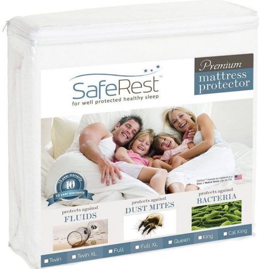 Today only: SafeRest premium hypoallergenic waterproof mattress protectors from $22