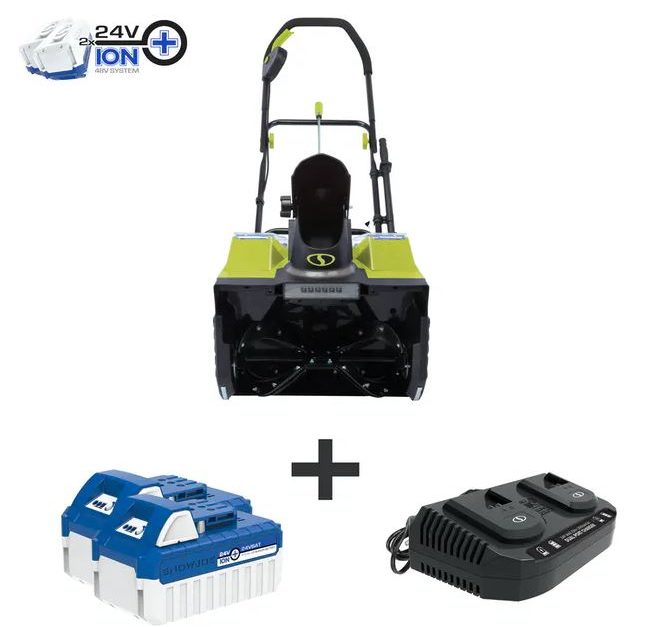 Snow Joe 48-volt iON+ cordless snow blower kit for $199