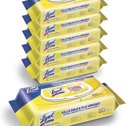 6-pack of 80-count Lysol wipes for $18