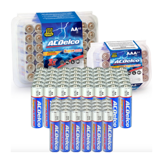 72-count ACDelco super alkaline battery pack for $18