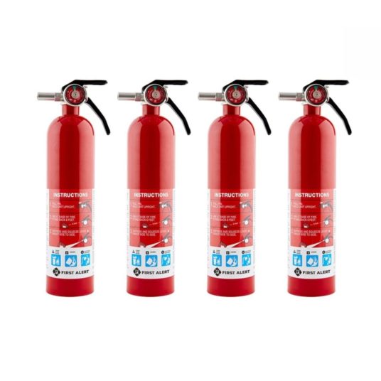 4-pack First Alert HOME1 rechargeable home fire extinguishers for $57