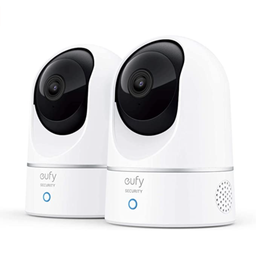 eufy Security 2K Indoor Cam Pan & Tilt 2-pack for $80