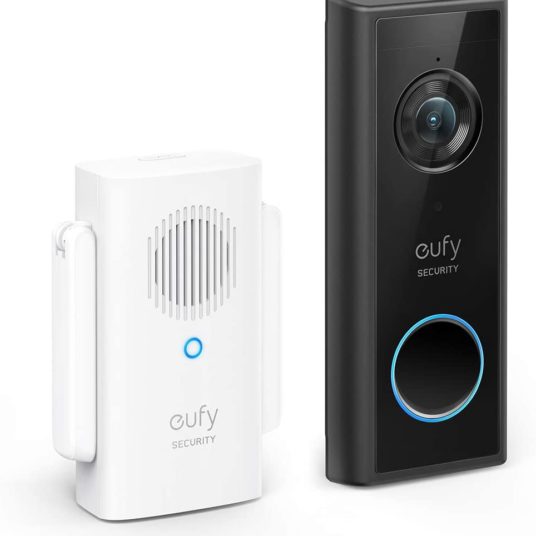 eufy Security 1080p Wi-Fi video doorbell with chime for $80