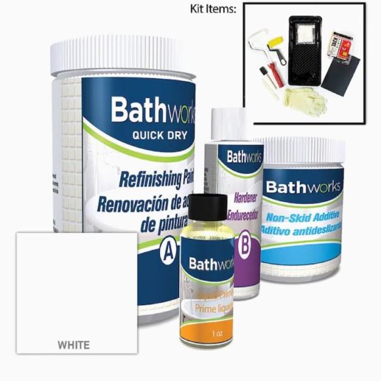 Today only: Bathworks quick dry white high-gloss tub and tile resurfacing kit for $79