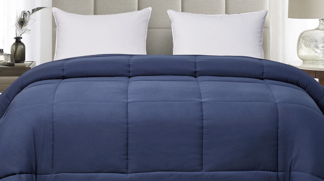 Any-size Blue Ridge reversible down alternative comforter for $20