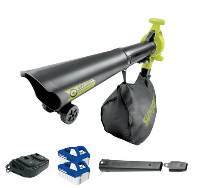 Sun Joe 48-volt iON+ cordless blower, vacuum & mulcher kit for $180