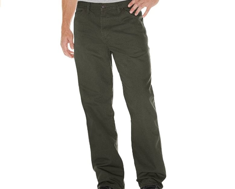 Dickies men’s relaxed fit straight leg Duck carpenter jeans for $15