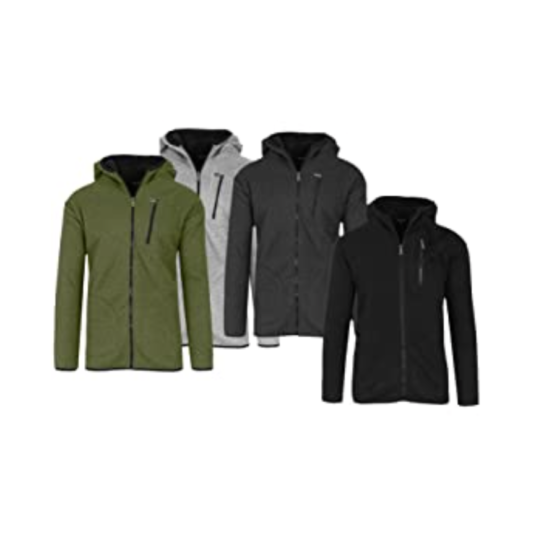 2-pack Sherpa zip-up hoodies for $30