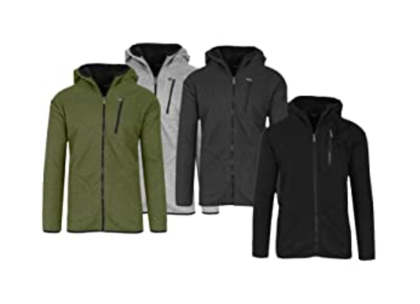 2-pack Sherpa-lined fleece zip-up hoodies for $33