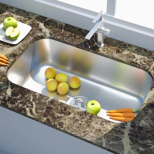 Today only: Wellfor stainless steel 31 in. single bowl undermount kitchen sink basin for $272