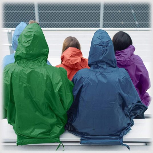 Today only: 4-pack of built-in portable ponchos with stadium seat cushions for $27 shipped