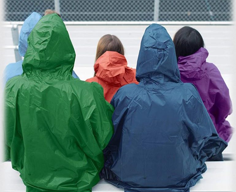 Today only: 4-pack of built-in portable ponchos with stadium seat cushions for $27 shipped