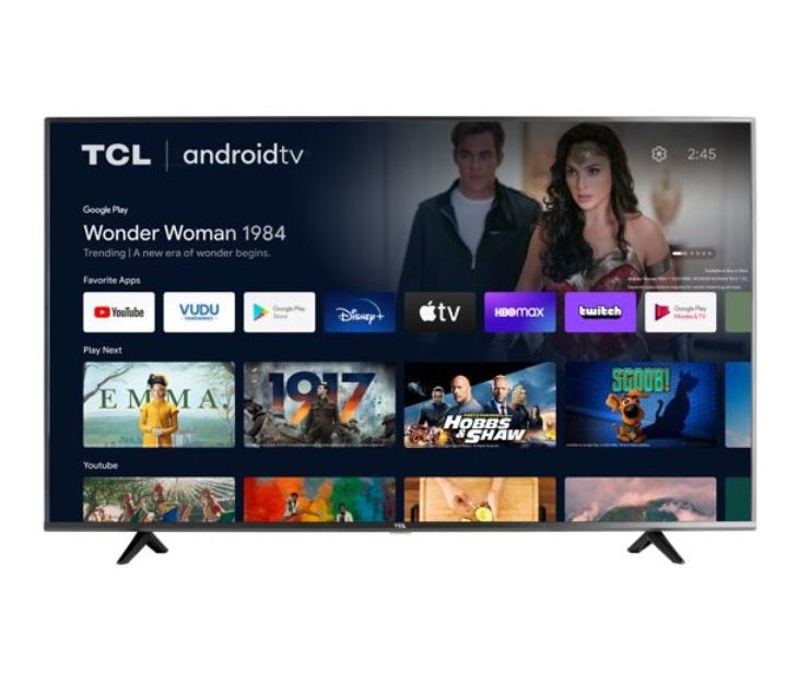 TCL 55″ class 4-Series 4K smart Android TV for $298