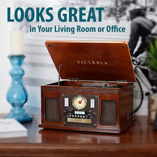 Today only: Victrola 8-in-1 Bluetooth record player & multimedia center for $100