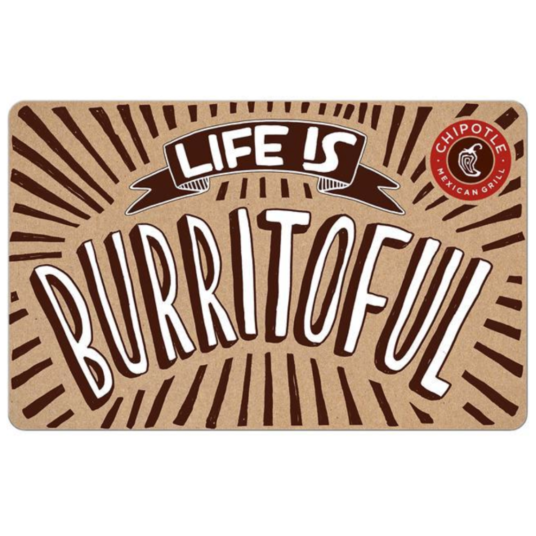 Today only: Buy a $25 Chipotle gift card and get a $5 gift card for free