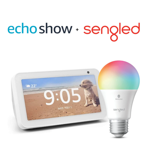 Echo Show 5 + Sengled Bluetooth smart color bulb for $40
