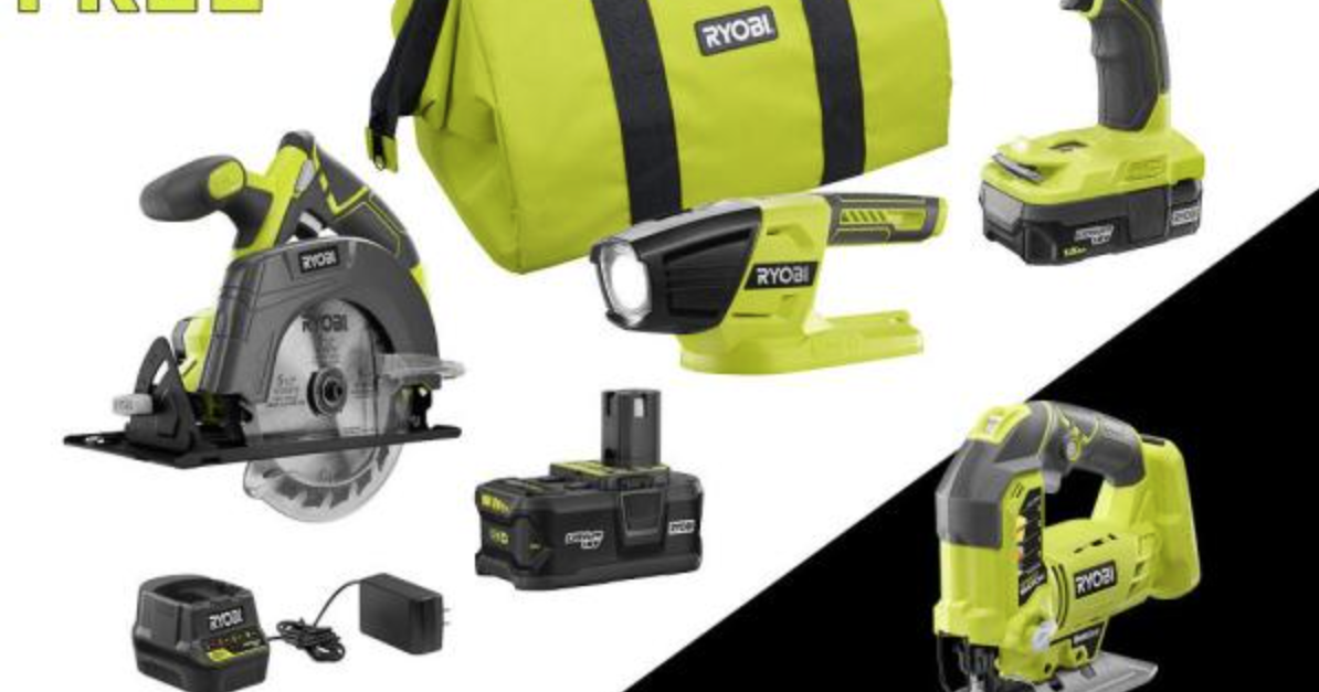 Get a FREE tool with select Ryobi tool purchase