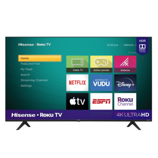 Hisense 58″ Class 4K UHD HDR Roku smart TV for $338