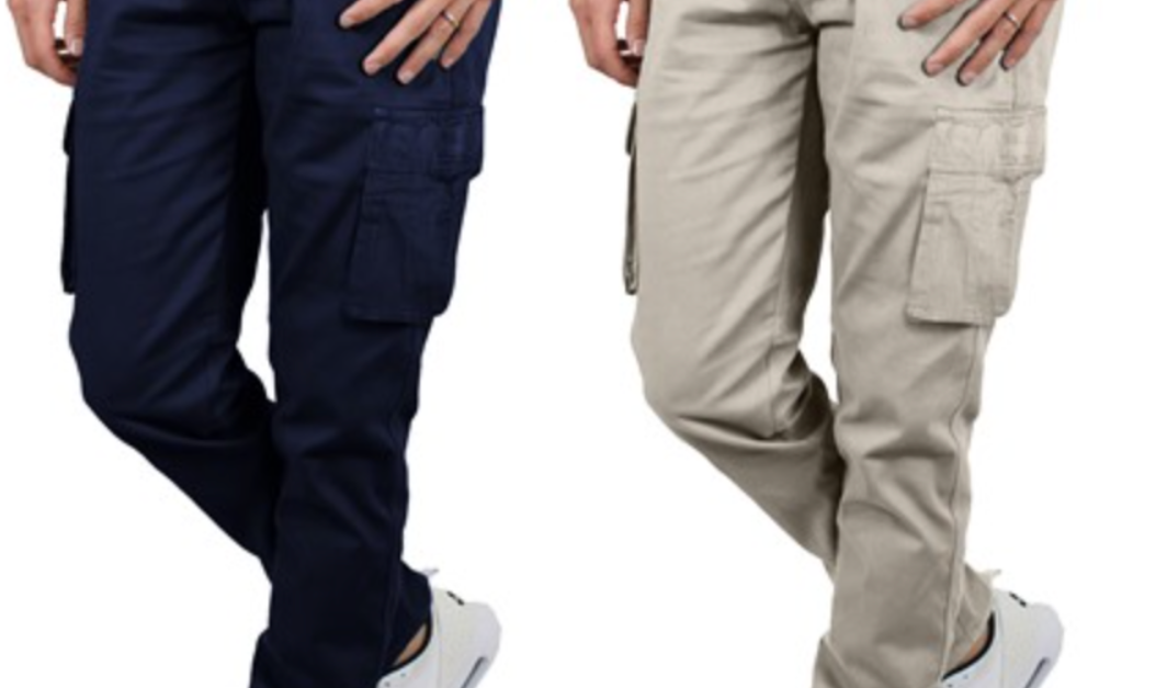 Today only: Men’s 2-pack belted cotton cargo pants for $30